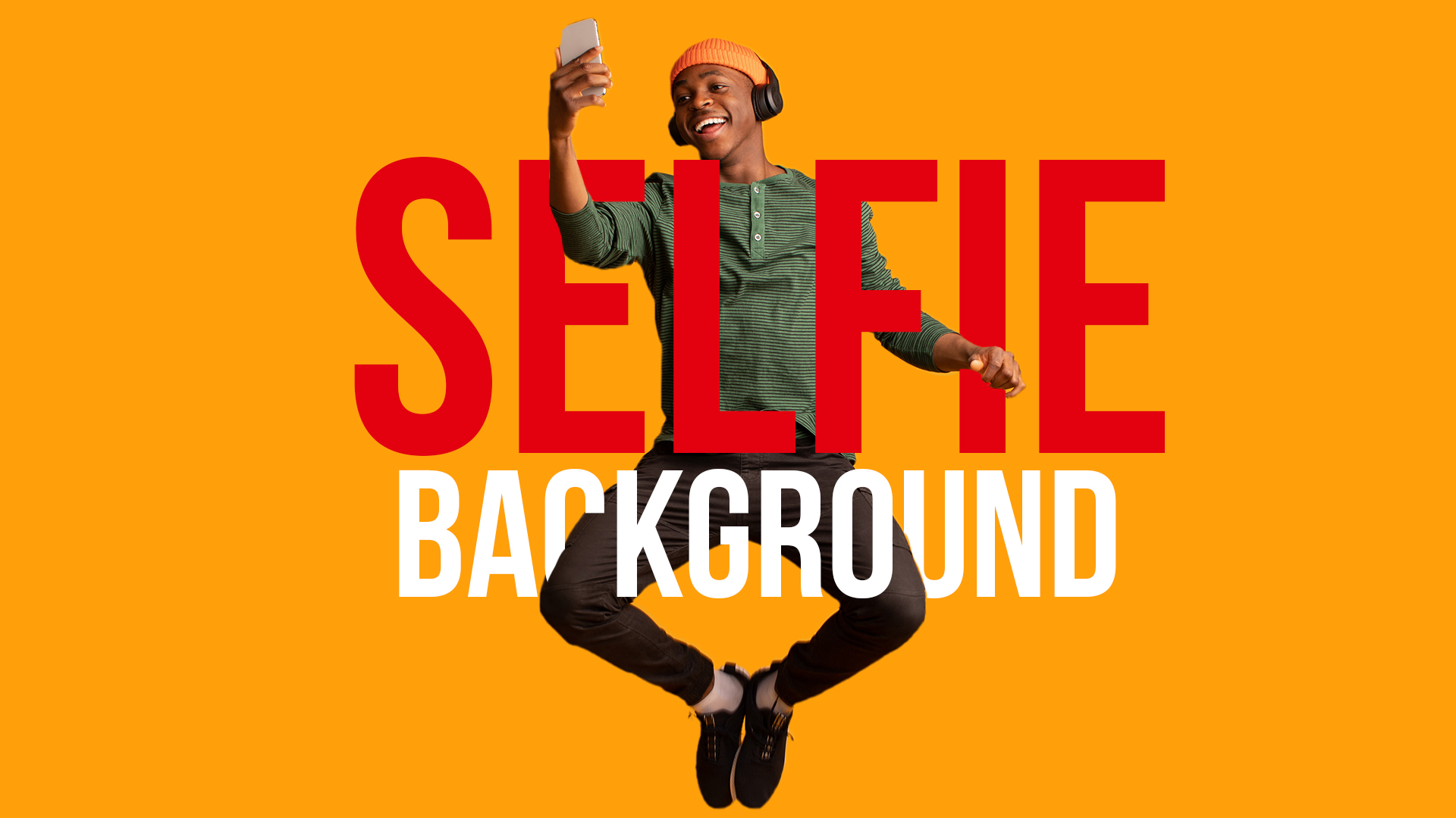 Selfie camera background in the app