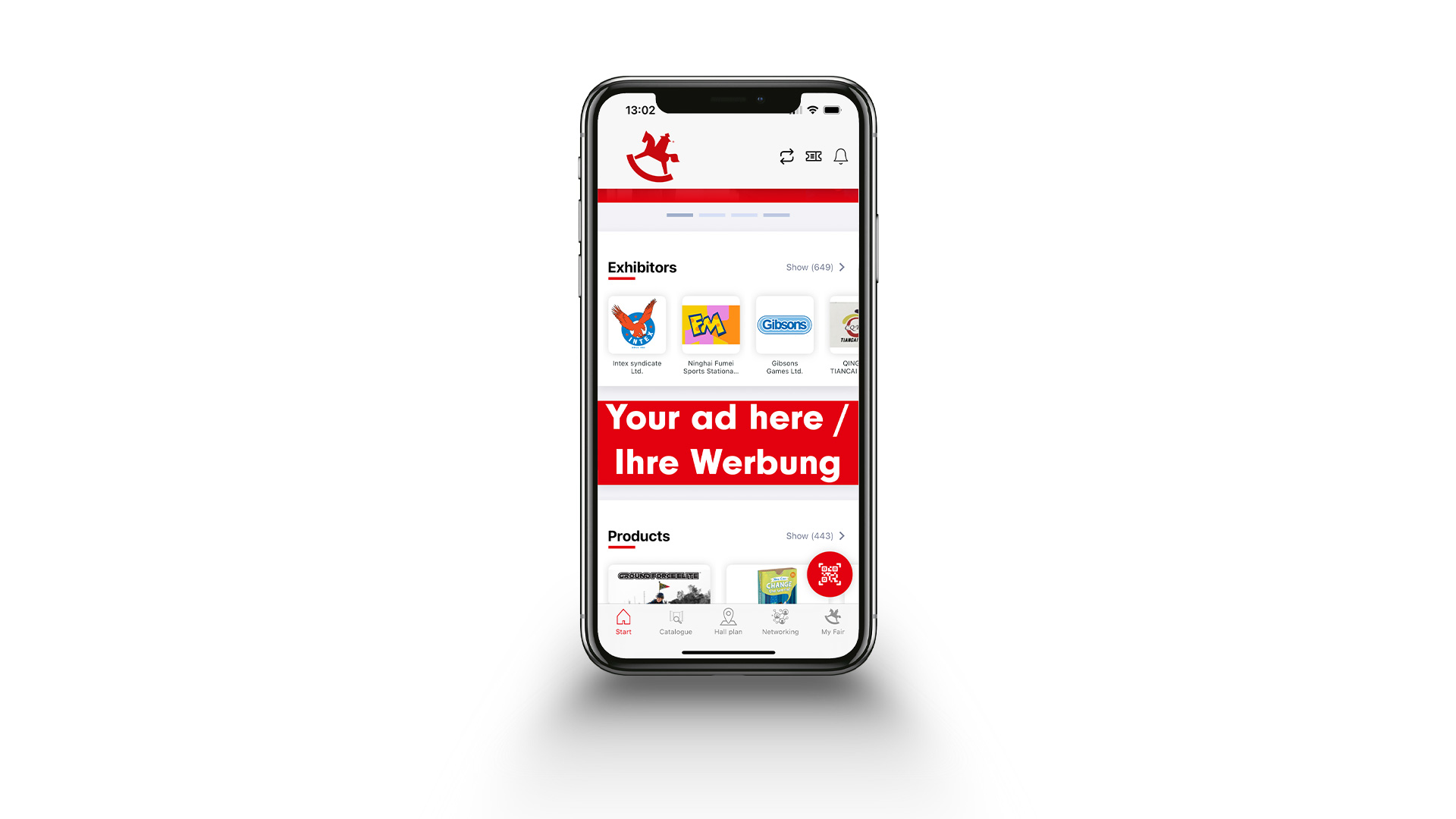 Startseiten Banner in der App Startseiten Banner in der App